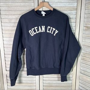 Champion Women’s Small Reverse Weave Ocean City Crewneck Sweatshirt